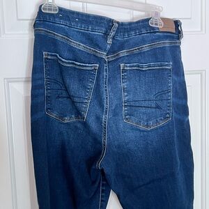 American Eagle 🦅 High-Rise Curvy Blue Jeans Size 16 stretch jeggings!